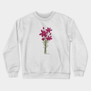 Magenta Flower Bouquet Painting Crewneck Sweatshirt